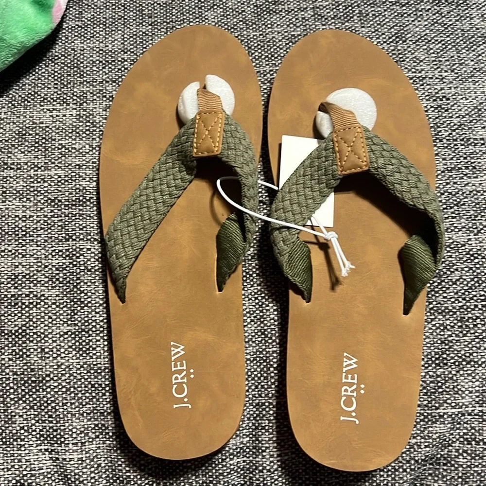 NWT J Crew Braided Strap Flip Flops